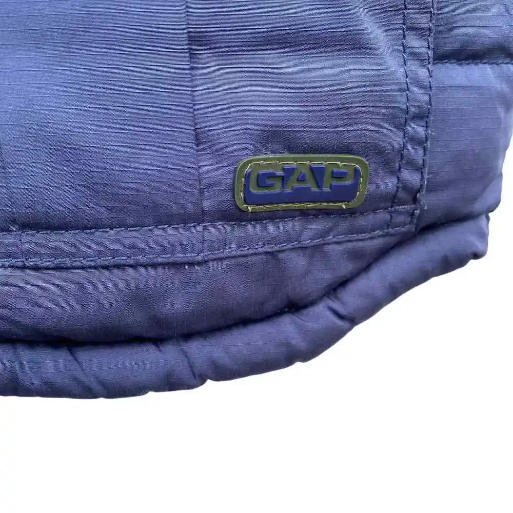 Gap Kids Reversible Puffer Vest  Sz S 6 7 Navy Blue Camouflage Camo Quilted Warm